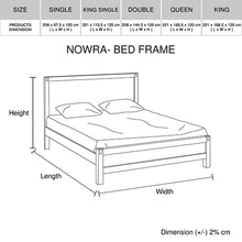 Load image into Gallery viewer, Bed Frame Single Size in Solid Wood Veneered Acacia Bedroom Timber Slat in Oak
