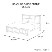 Load image into Gallery viewer, Queen Size Silver Brush Bed Frame in Acacia Wood Construction
