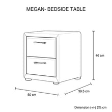 Load image into Gallery viewer, Bedside Table 2 drawers Night Stand Upholstery Fabric Storage in Light Grey Colour
