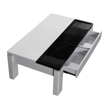 Load image into Gallery viewer, Coffee Table High Gloss Finish Lift Up Top MDF Black &amp; White Colour Interior Storage
