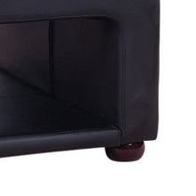 Load image into Gallery viewer, Coffee Table Upholstered PU Leather in Black Colour with open storage
