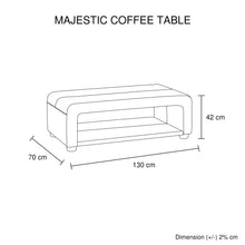 Load image into Gallery viewer, Coffee Table Upholstered PU Leather in Black Colour with open storage
