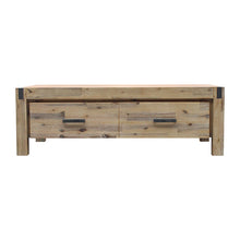 Load image into Gallery viewer, Coffee Table Solid Acacia Wood &amp; Veneer 1 Drawers Storage Oak Colour
