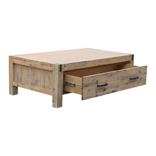 Load image into Gallery viewer, Coffee Table Solid Acacia Wood &amp; Veneer 1 Drawers Storage Oak Colour

