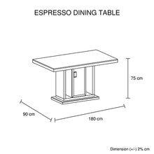 Load image into Gallery viewer, 7 Pieces Dining Suite Dining Table &amp; 6X  Black Chairs in Rectangular Shape High Glossy MDF Wooden Base Combination of Black &amp; White Colour
