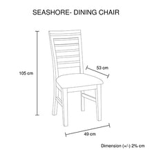 Load image into Gallery viewer, 7 Pieces Dining Suite 180cm Medium Size Dining Table &amp; 6X Chairs in Solid Acacia Wooden Frame in Silver Brush Colour
