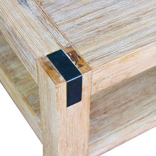 Load image into Gallery viewer, Lamp Table Open Storage Solid Wooden Frame in Classic Oak Colour
