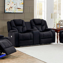 Load image into Gallery viewer, Electric Recliner Stylish Rhino Fabric Black Couch 2 Seater Lounge with LED Features
