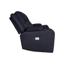 Load image into Gallery viewer, Electric Recliner Stylish Rhino Fabric Black Couch 2 Seater Lounge with LED Features
