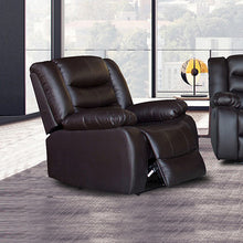 Load image into Gallery viewer, Single Seater Recliner Sofa Chair In Faux Leather Lounge Couch Armchair in Brown
