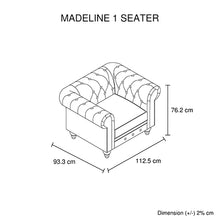 Load image into Gallery viewer, Chesterfireld Style Button Tufted Faux Leather 3+2+1 Seater Brown Sofa Lounge
