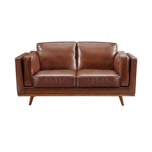 Load image into Gallery viewer, 3+2Seater Sofa Brown Leather Lounge Set for Living Room Couch with Wooden Frame
