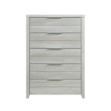 Load image into Gallery viewer, Tallboy with 5 Storage Drawers Natural Wood like MDF in White Ash Colour
