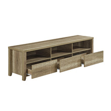 Load image into Gallery viewer, TV Cabinet 3 Storage Drawers with Shelf Natural Wood like MDF Entertainment Unit in Oak Colour

