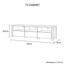 Load image into Gallery viewer, TV Cabinet 3 Storage Drawers with Shelf Natural Wood like MDF Entertainment Unit in Oak Colour
