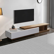 Load image into Gallery viewer, 240cm Elegant High Glossy Assembled Entertainment Unit in White Ash Color
