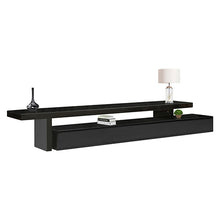 Load image into Gallery viewer, TV Cabinet with 3 Storage Drawers Extendable With Glossy MDF Entertainment Unit in Black Color

