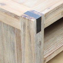 Load image into Gallery viewer, 180cm Solid Acacia Wooden Frame Entertainment Unit in Oak Color
