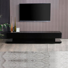 Load image into Gallery viewer, 200cm Elegant High Glossy Assembled Entertainment Unit in Black color
