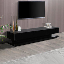 Load image into Gallery viewer, 200cm Elegant High Glossy Assembled Entertainment Unit in Black color
