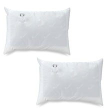 Load image into Gallery viewer, Mediflow Twin Pack Adjustable Floating Comfort Down Alternative Waterbase Pillows
