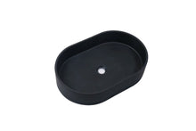 Load image into Gallery viewer, Ultra Modern Concrete Cement Wash Basin Counter Top Matte Black Oval Basin
