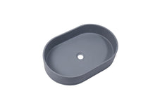 Load image into Gallery viewer, Ultra Modern Concrete Cement Wash Basin Counter Top Matte Dark Gray Oval Basin
