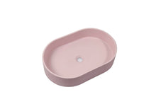 Load image into Gallery viewer, Ultra Modern Concrete Cement Wash Basin Counter Top Matte Pink Oval Basin
