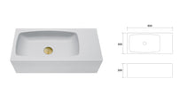 Load image into Gallery viewer, New Concrete Cement Wash Basin Counter Top Matte Black Wall Hung Curved Basin
