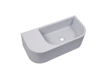 Load image into Gallery viewer, New Concrete Cement Wash Basin Counter Top Matte Light Grey Wall Hung Basin
