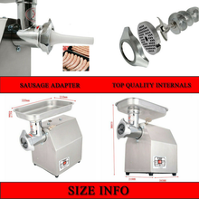 Load image into Gallery viewer, 1.63HP Commercial Meat Mincer- Electric Grinder &amp; Sausage Maker Filler 1200W
