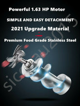 Load image into Gallery viewer, 1.63HP Commercial Meat Mincer- Electric Grinder &amp; Sausage Maker Filler 1200W
