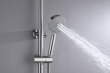 Load image into Gallery viewer, 2023 Brushed Nickel Solid Stainless Steel 304 made shower set w diverter 200 mm head sprayer hand held head Suit Outdoor

