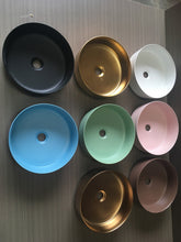 Load image into Gallery viewer, 2020 Matte Pink Round 360 mm Dia top counter basin porcelain sink
