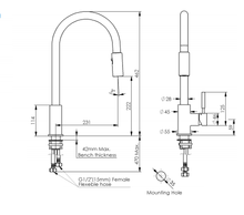 Load image into Gallery viewer, 2023 Brushed Nickel Pull out Kitchen tap solid stainless steel made
