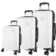 Load image into Gallery viewer, Pierre Cardin Inspired Milleni Hardshell 3-Piece Luggage Bag Set Travel Suitcase - White
