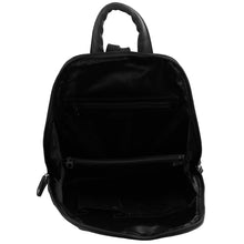 Load image into Gallery viewer, Milleni Womens Twin Zip Backpack Nappa Italian Leather Travel Bag - Black
