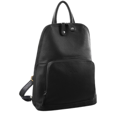 Load image into Gallery viewer, Milleni Genuine Italian Leather Soft Nappa Leather Backpack Travel Bag - Black
