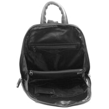 Load image into Gallery viewer, Milleni Womens Bag Italian Leather Soft Nappa Leather Backpack Travel - Black/Chestnut
