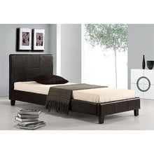 Load image into Gallery viewer, Single PU Leather Bed Frame Black
