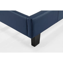 Load image into Gallery viewer, Single PU Leather Bed Frame Blue
