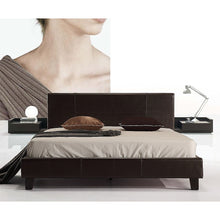 Load image into Gallery viewer, Double PU Leather Bed Frame Brown
