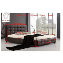 Load image into Gallery viewer, Double PU Leather Deluxe Bed Frame Brown
