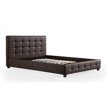 Load image into Gallery viewer, Double PU Leather Deluxe Bed Frame Brown
