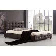 Load image into Gallery viewer, Double PU Leather Deluxe Bed Frame Brown
