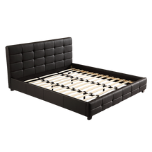 Load image into Gallery viewer, King PU Leather Deluxe Bed Frame Black
