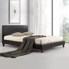 Load image into Gallery viewer, Queen PU Leather Bed Frame Black
