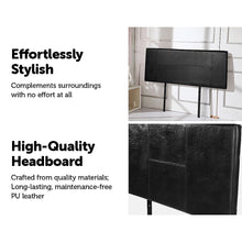 Load image into Gallery viewer, PU Leather Queen Bed Headboard Bedhead - Black
