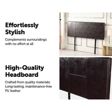 Load image into Gallery viewer, PU Leather Queen Bed Headboard Bedhead - Brown
