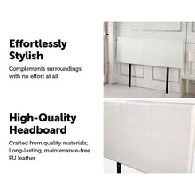 Load image into Gallery viewer, PU Leather Queen Bed Headboard Bedhead - White
